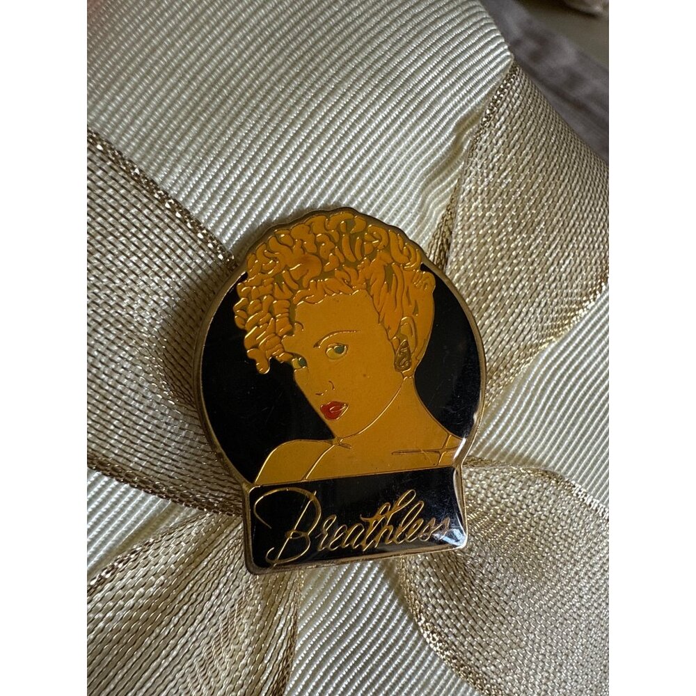 Vintage "Breathless" Enamel Pin With Retro Glam Design Madonna